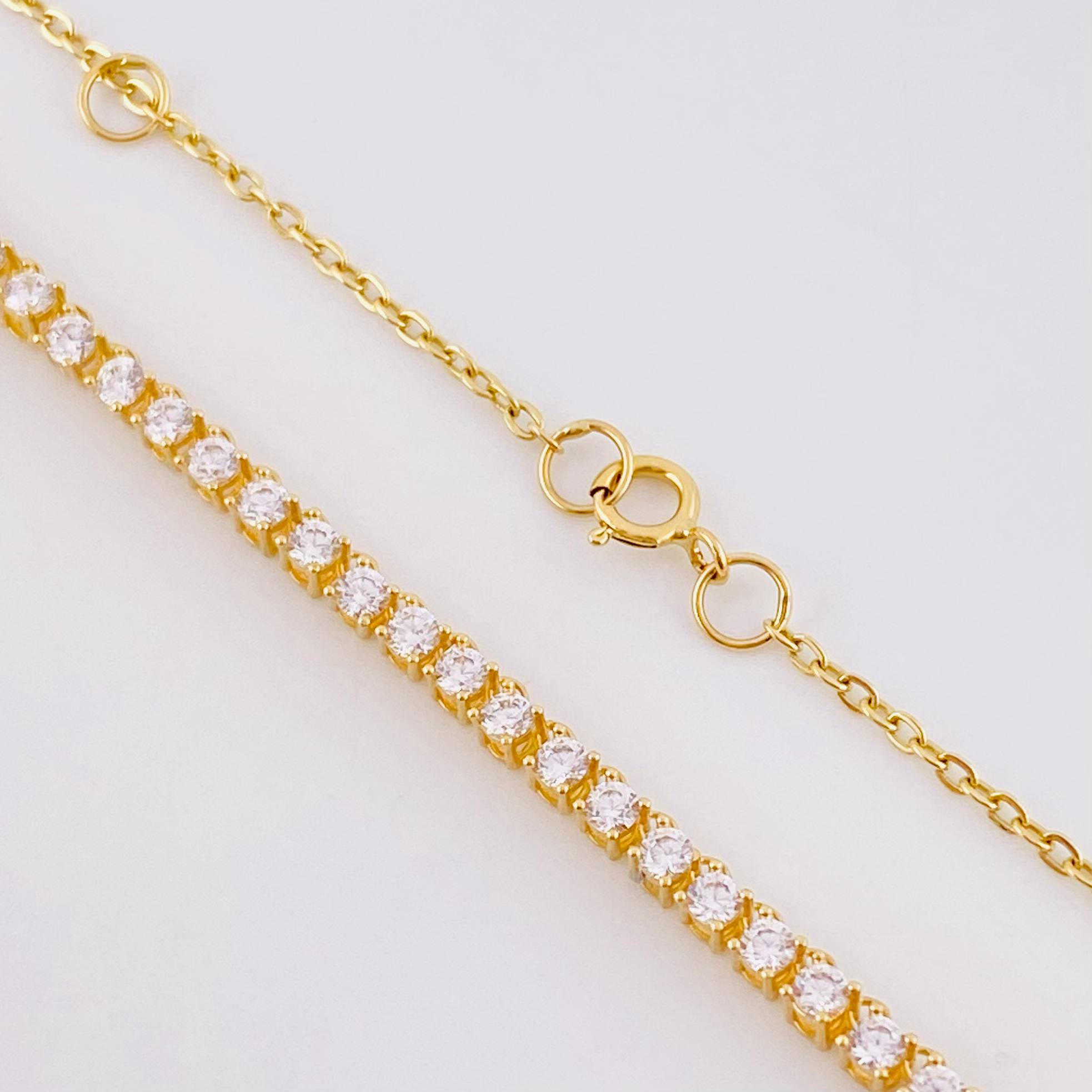 Cadena Tenis 6.45g / 18 in / 2.8mm Oro Amarillo 18K