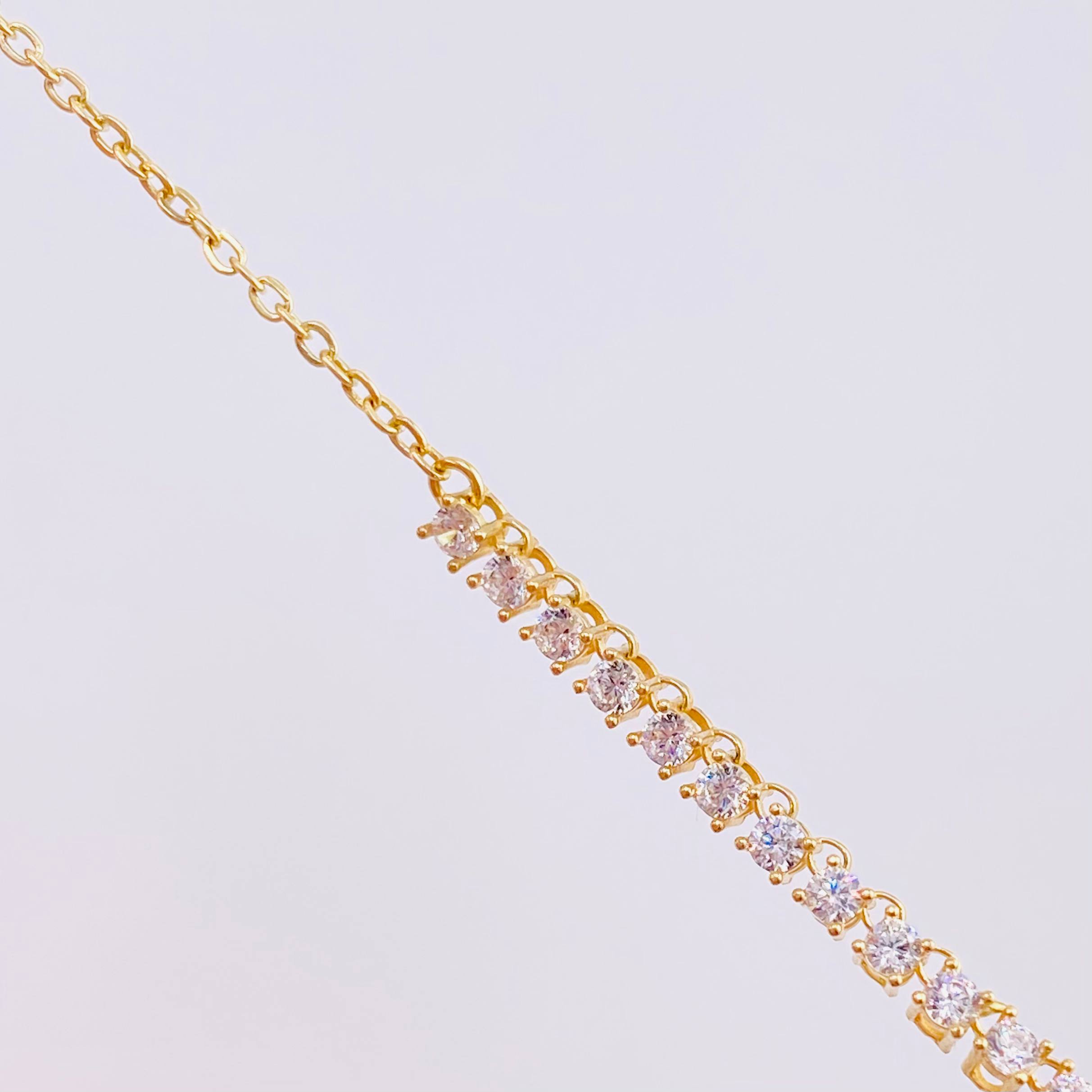 Cadena Tenis 5.8g / 18 in / 2.5mm Oro Amarillo 18K