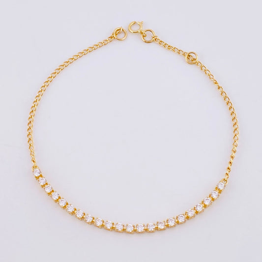 Pulso Tenis 2.3g / 7 1/4 in / 2.1mm Oro Amarillo 18K