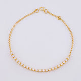 Pulso Tenis 2.3g / 7 1/4 in / 2.1mm Oro Amarillo 18K