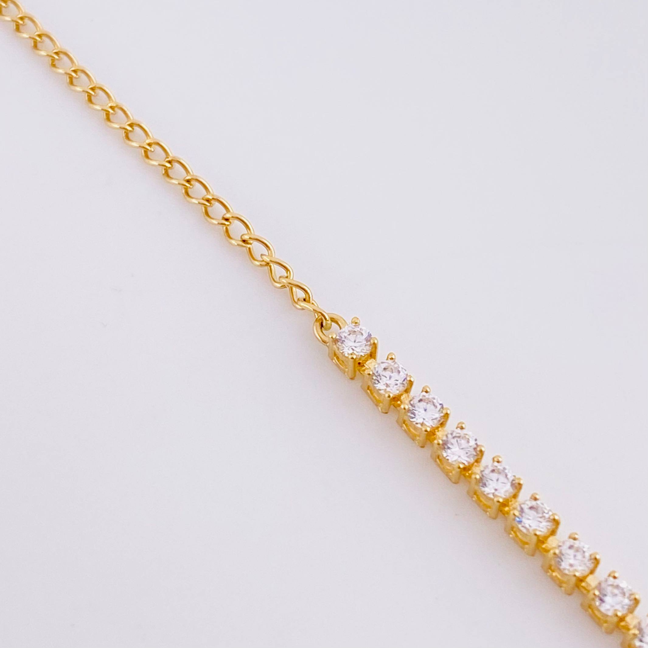 Pulso Tenis 2.3g / 7 1/4 in / 2.1mm Oro Amarillo 18K