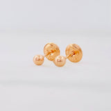 Topos Bola Lisa 0.45g / in / 4mm Oro Rosa 18K