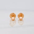 Plain Bead Stud Earrings 0.4g / in / 4mm 18K Rose Gold