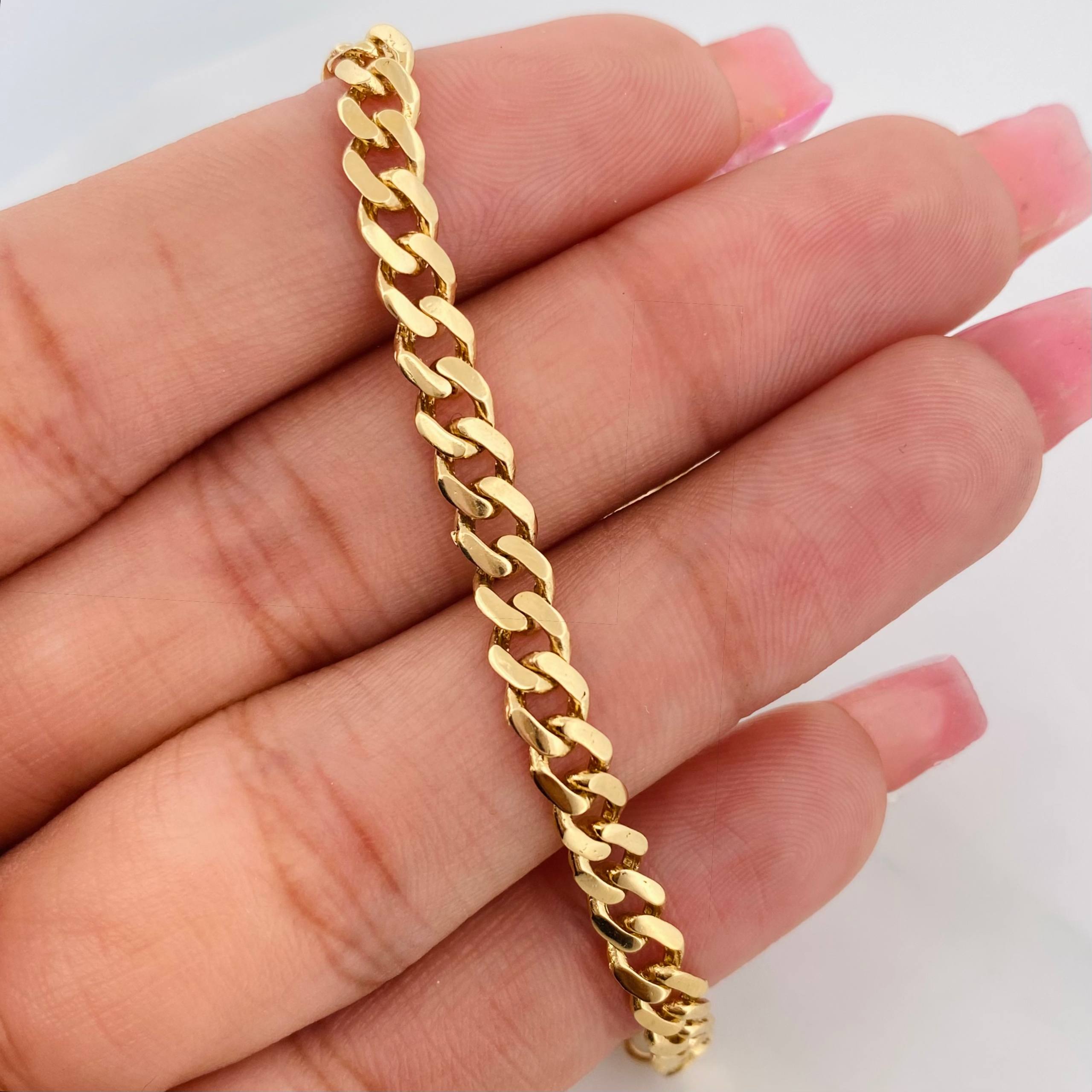 Pulso Cubano 4.7g / 7 1/2 in / 5.02mm Oro Amarillo 18K