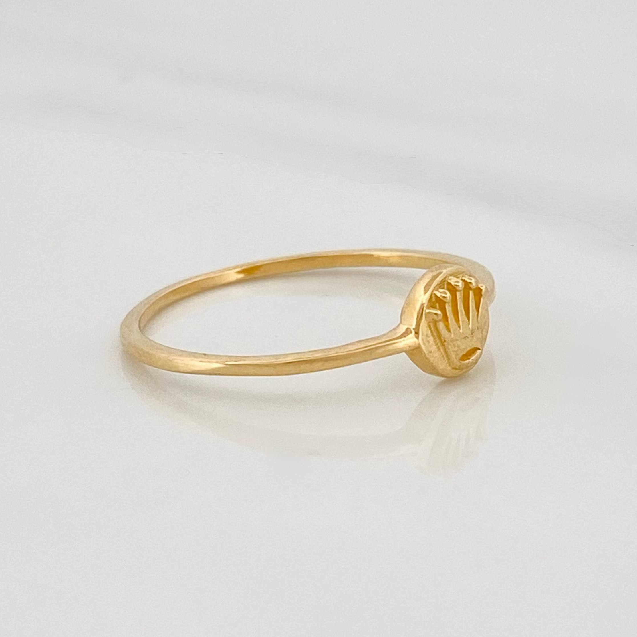 Crown Ring 1.2g / T7 Yellow Gold 18K