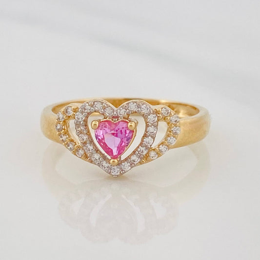 Anillo Corazon 2.3g / T6 1/2 Oro Amarillo 18K