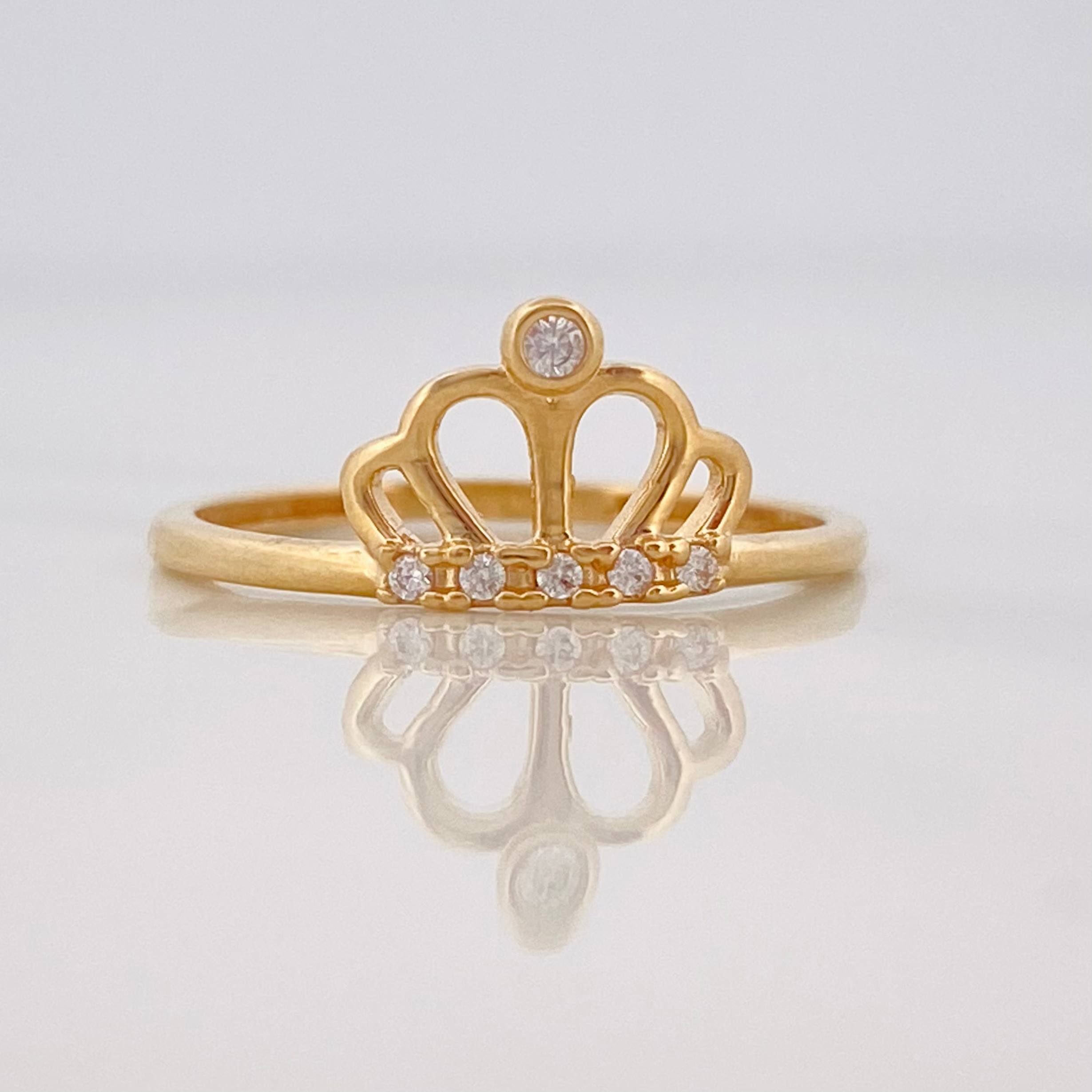 Crown Ring 1.2g / T5 1/2 Yellow Gold 18K