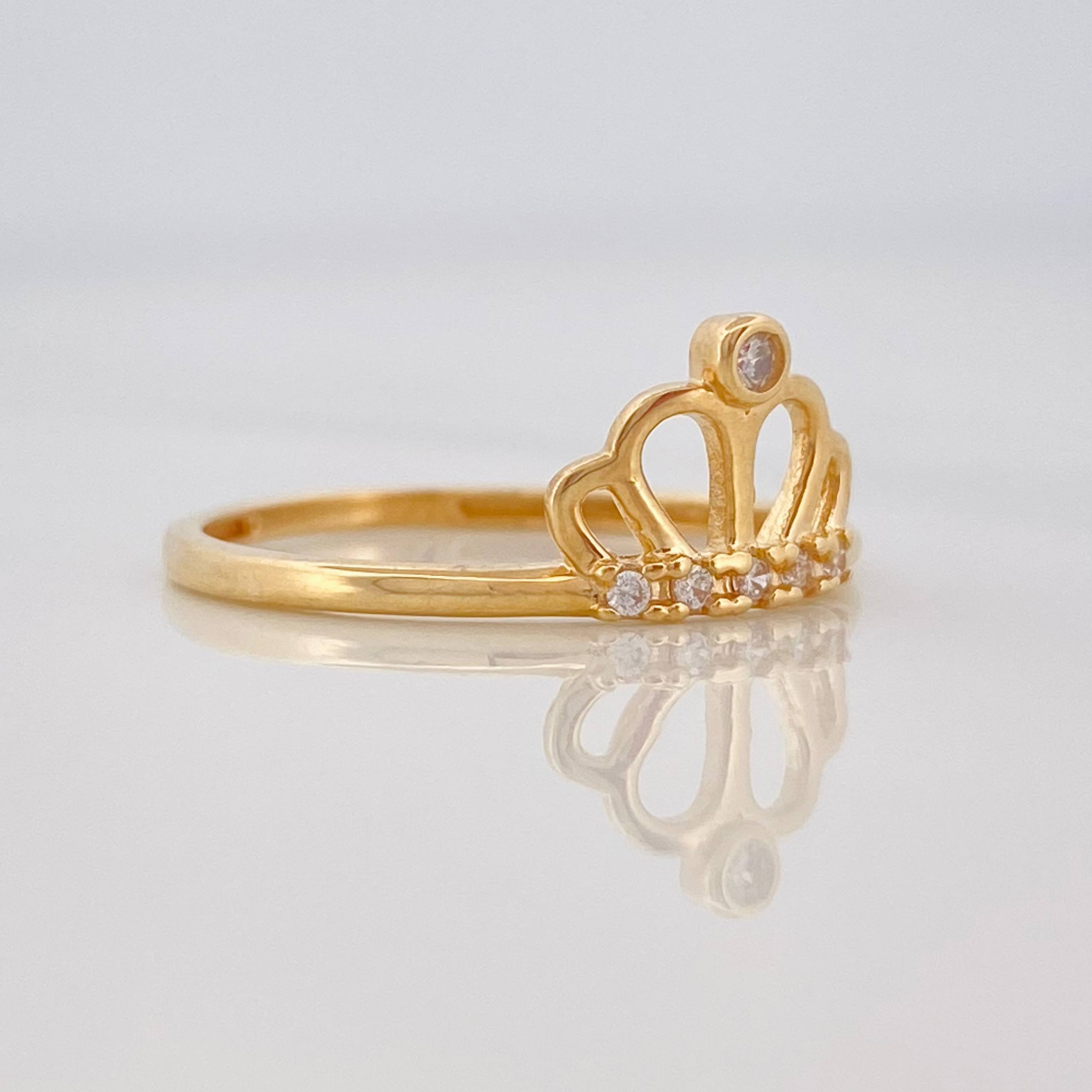 Crown Ring 1.2g / T6 1/2 Yellow Gold 18K