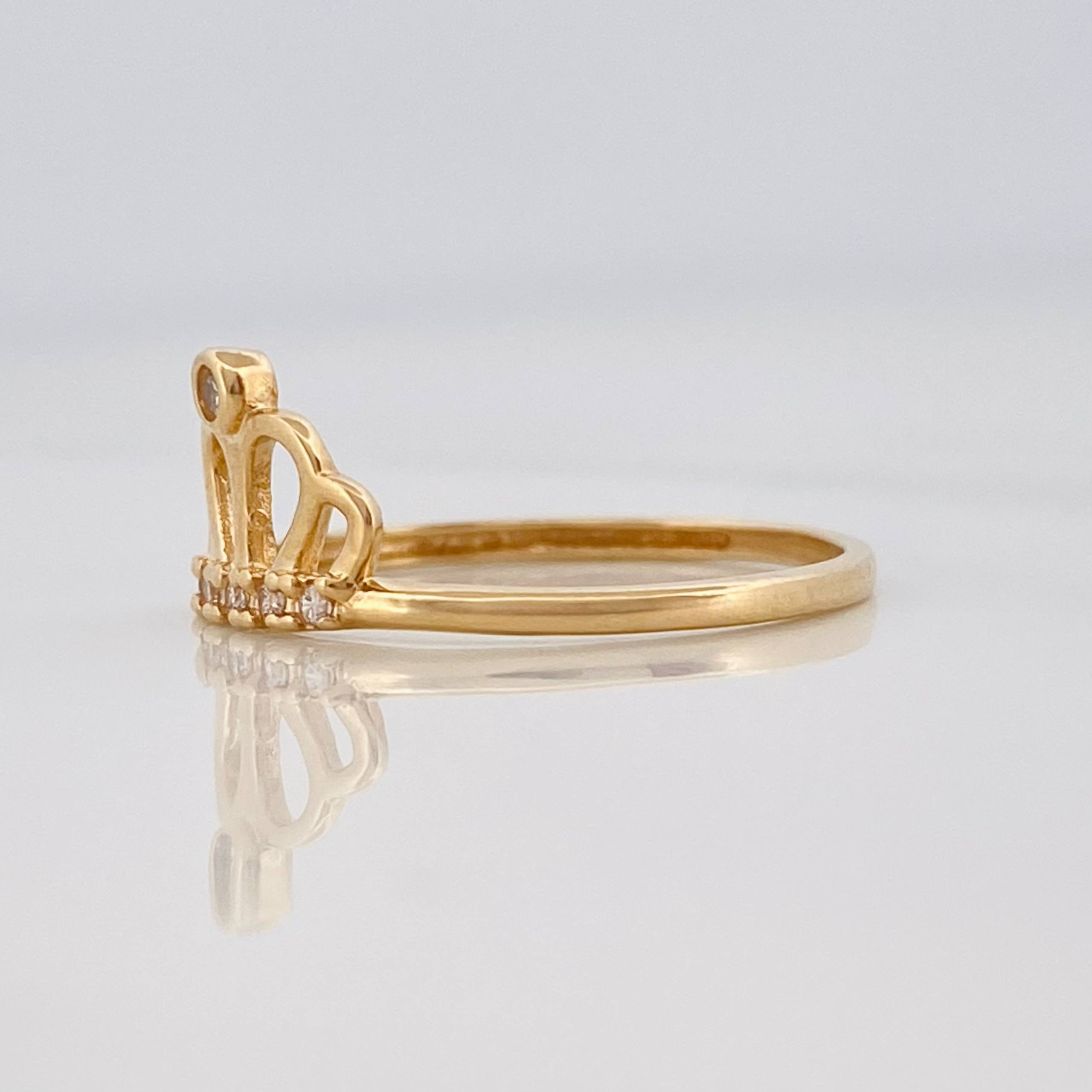 Crown Ring 1.2g / T6 1/2 Yellow Gold 18K