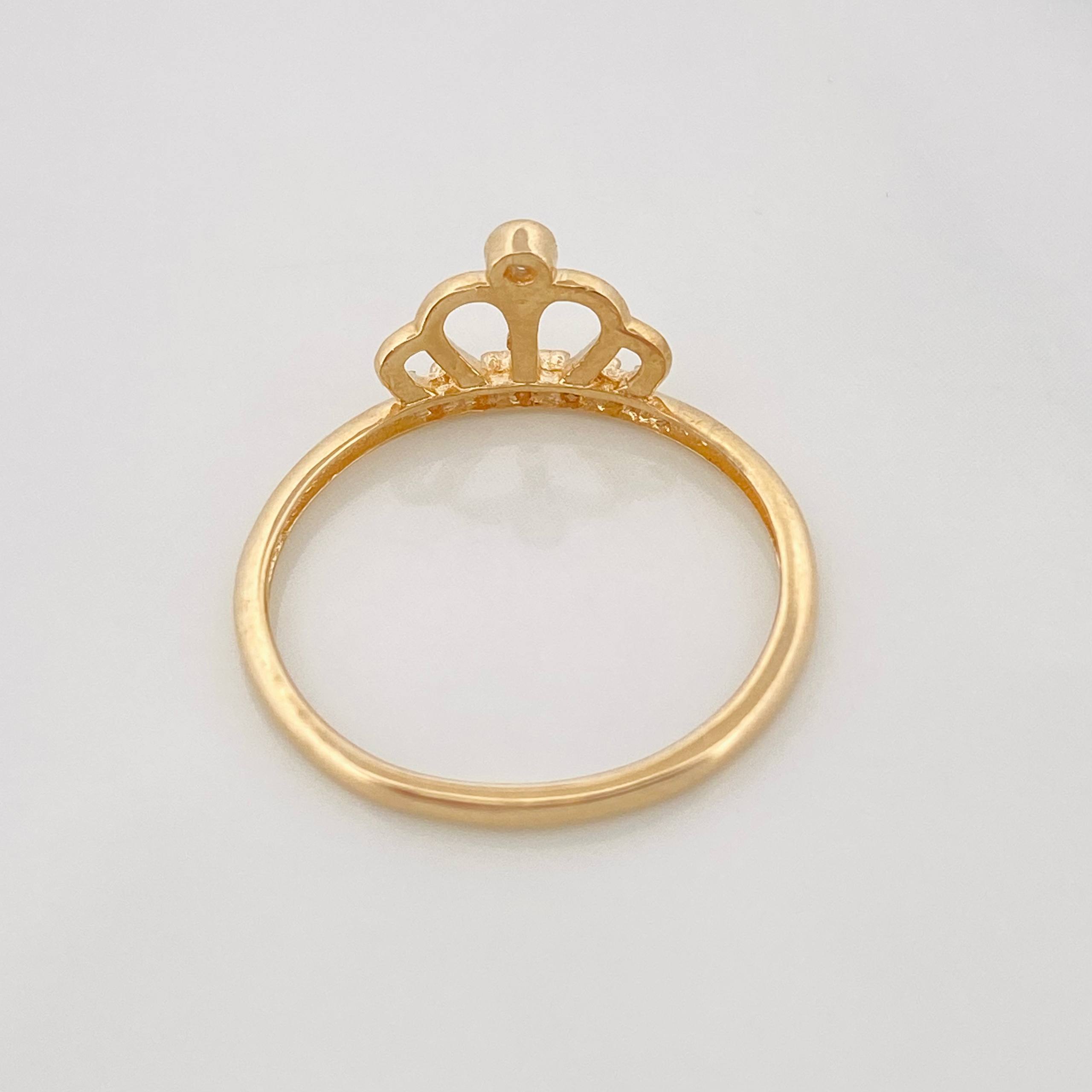 Crown Ring 1.2g / T6 1/2 Yellow Gold 18K