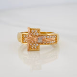 Christ Cross Ring 4.95g / T9 Three Golds 18K