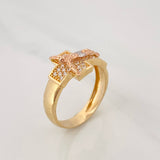 Christ Cross Ring 4.95g / T9 Three Golds 18K
