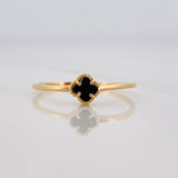 Anillo Trebol 1.25g / T7 3/4 Oro Amarillo 18K