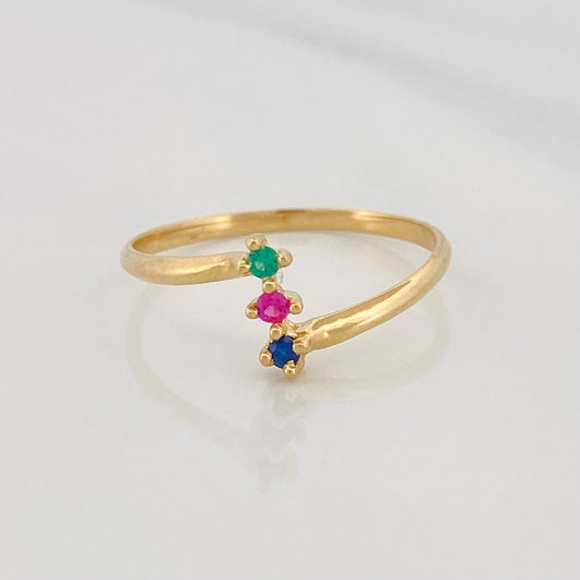 Anillo Semaforo 1.2g / T7 Oro Amarillo 18K