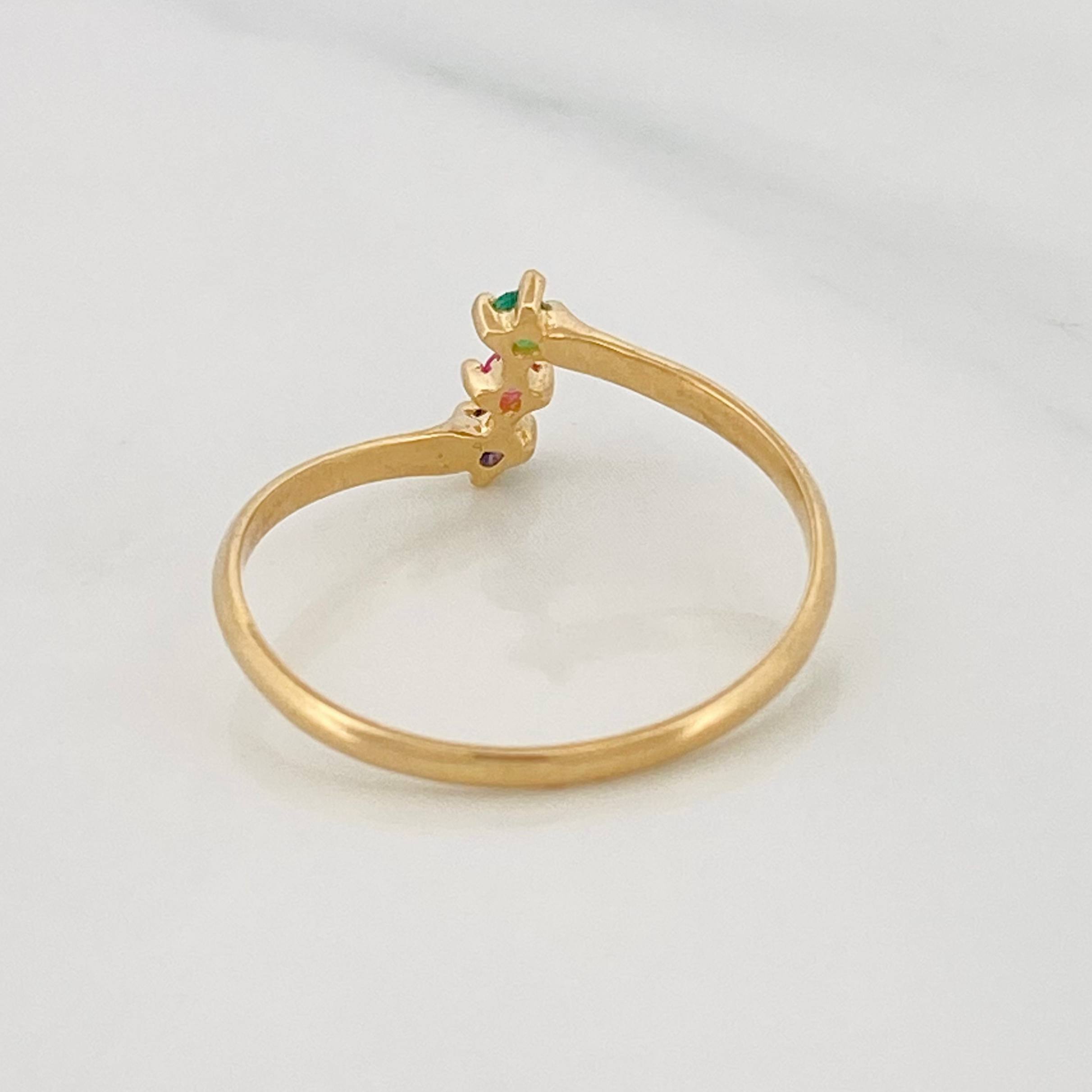 Anillo Semaforo 1.2g / T7 Oro Amarillo 18K