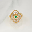 Spring Flower Ring 4.1 g / T6 Two-Tone Yellow White Gold 18K