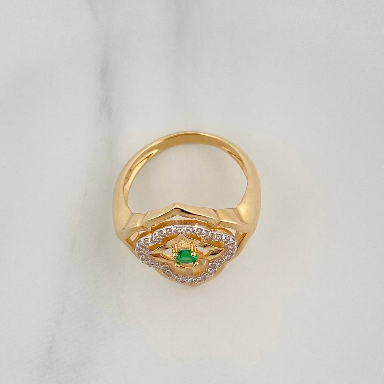 Spring Flower Ring 4.1 g / T6 Two-Tone Yellow White Gold 18K