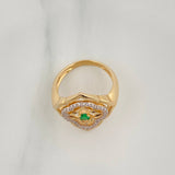 Spring Flower Ring 4.1 g / T6 Two-Tone Yellow White Gold 18K