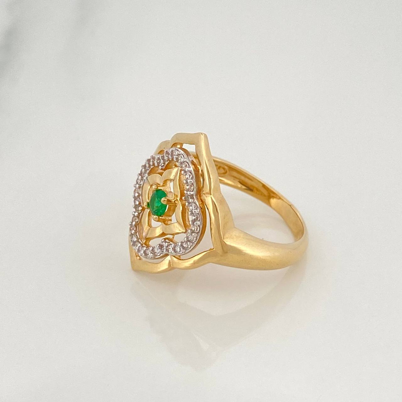 Spring Flower Ring 4.1 g / T6 Two-Tone Yellow White Gold 18K