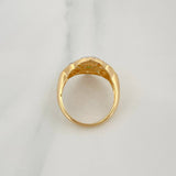 Spring Flower Ring 4.1 g / T6 Two-Tone Yellow White Gold 18K