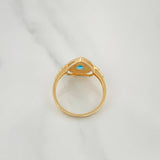 Halo Drop Ring 2.75 g / T7 3/4 Yellow Gold 18K