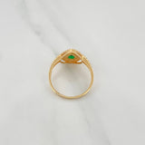 Halo Drop Ring 2.65 g / T8 1/2 18K Yellow Gold