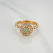 Halo Circle Ring 4 g / T6 1/4 18K Yellow Gold