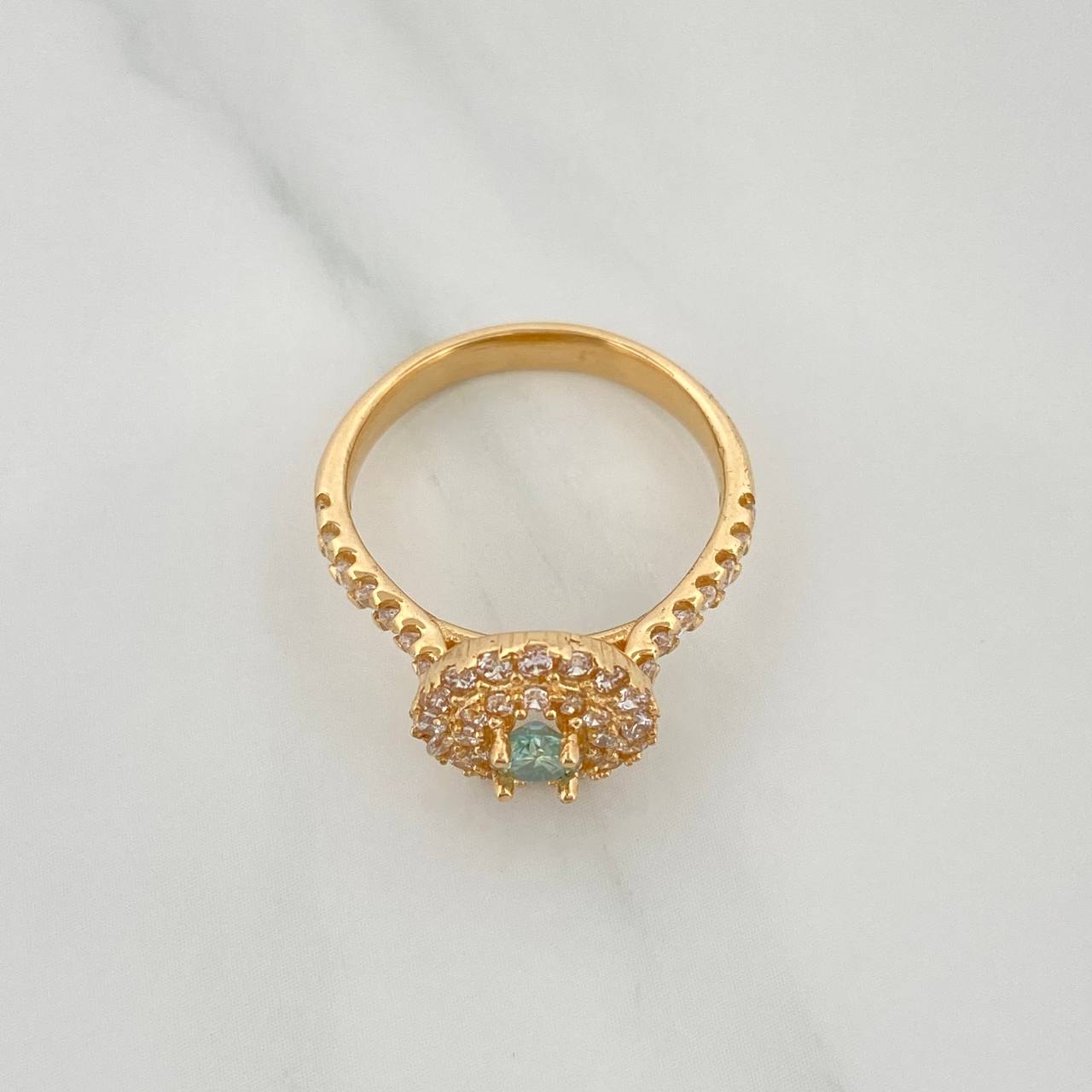 Halo Circle Ring 4 g / T6 1/4 18K Yellow Gold
