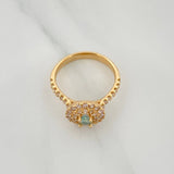 Halo Circle Ring 4 g / T6 1/4 18K Yellow Gold