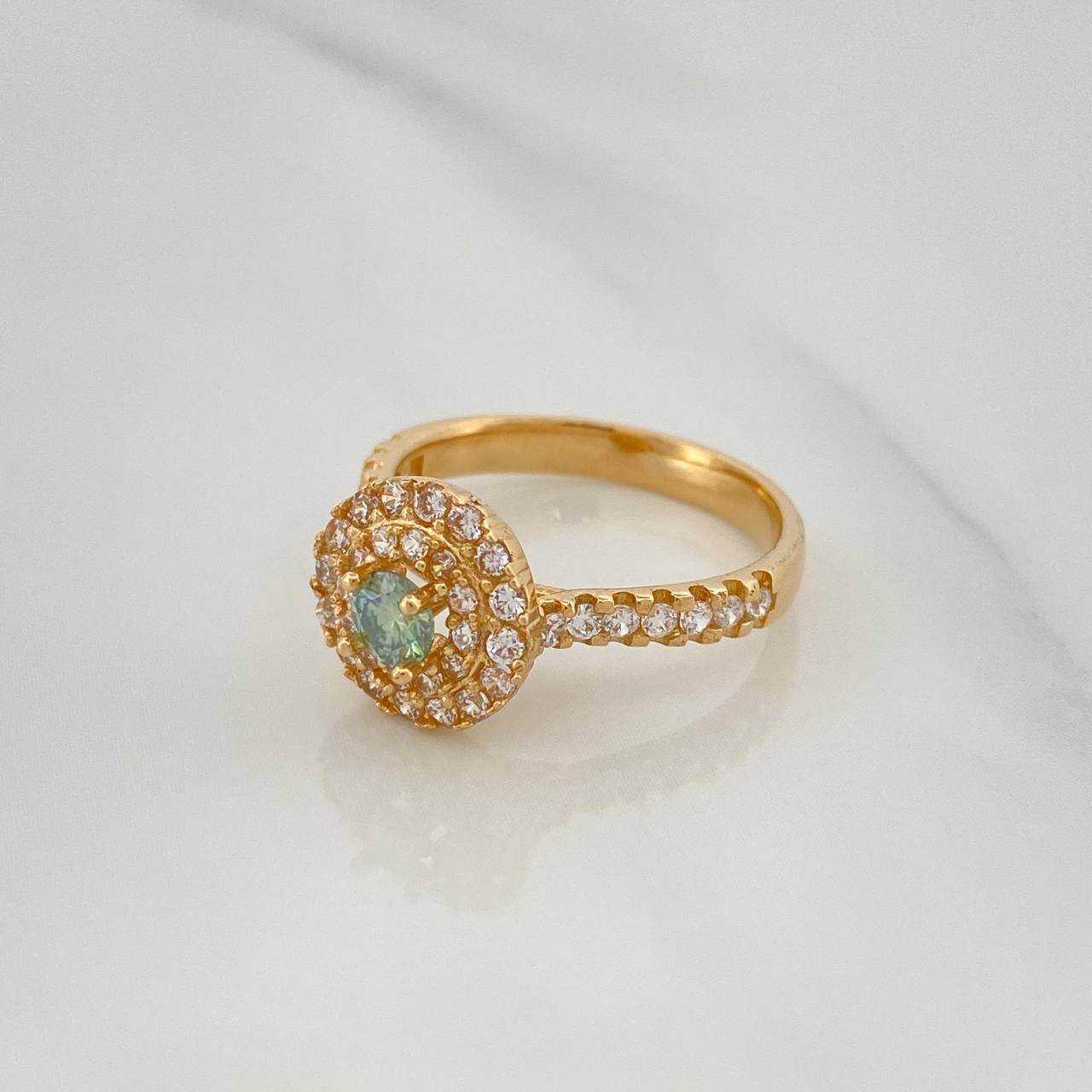 Halo Circle Ring 4 g / T6 1/4 18K Yellow Gold