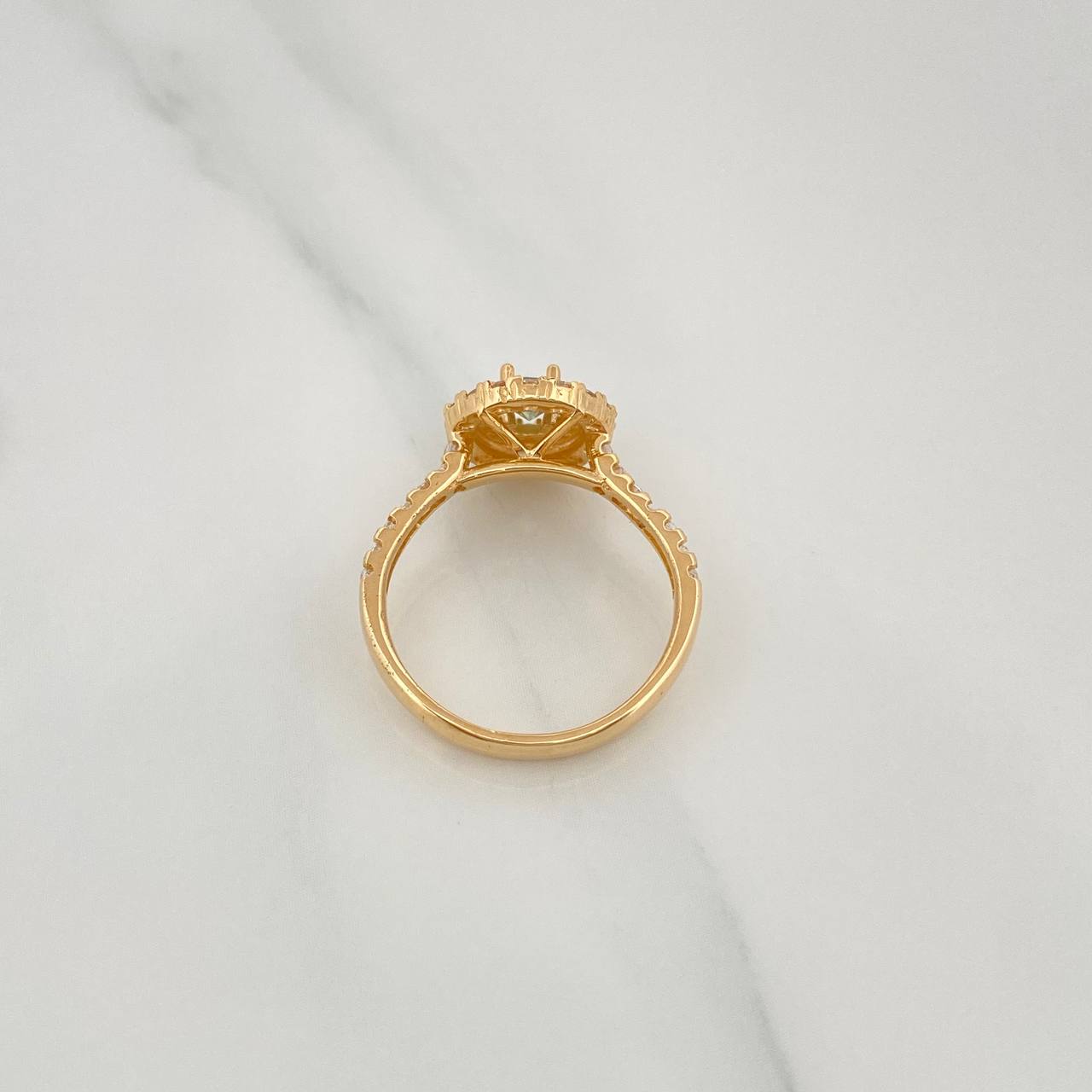 Halo Circle Ring 4 g / T6 1/4 18K Yellow Gold