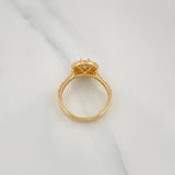 Halo Circle Ring 4 g / T6 1/4 18K Yellow Gold
