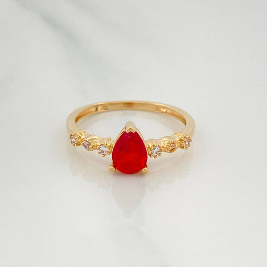 Anillo Halo Gota 2 g / T6 1/4 Oro Amarillo 18K