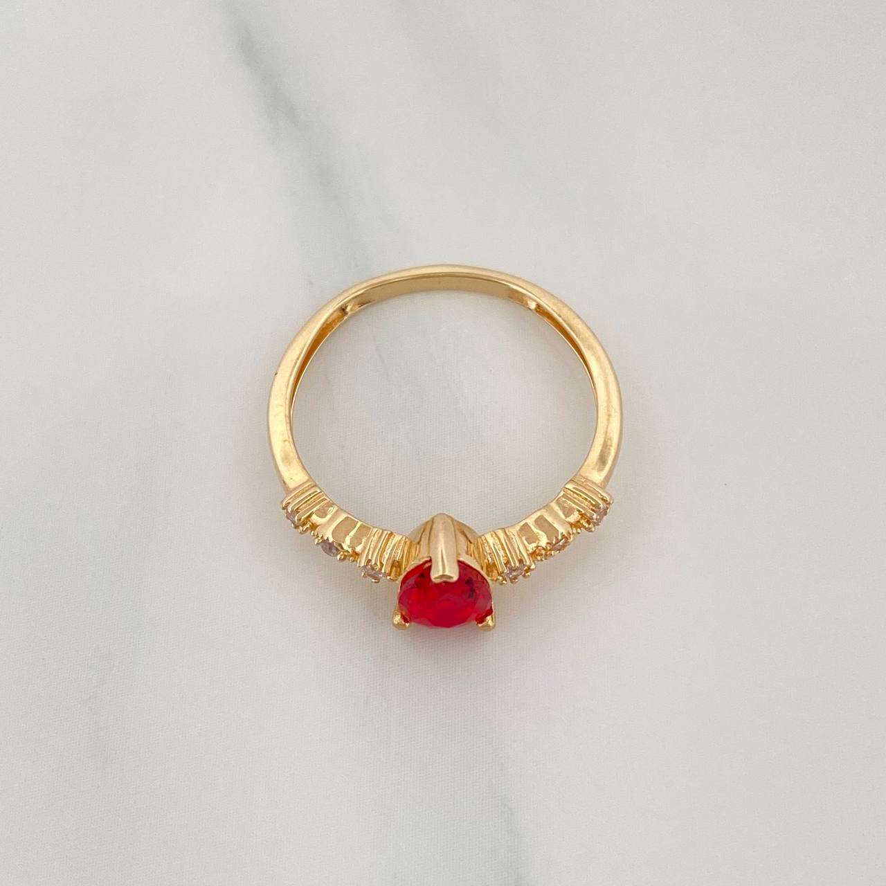 Halo Drop Ring 2 g / T6 1/4 18K Yellow Gold