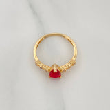 Halo Drop Ring 2 g / T6 1/4 18K Yellow Gold