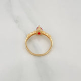 Halo Drop Ring 2 g / T6 1/4 18K Yellow Gold