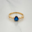 Anillo Halo Gota 2 g / T6 Oro Amarillo 18K