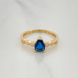 Anillo Halo Gota 2 g / T6 Oro Amarillo 18K