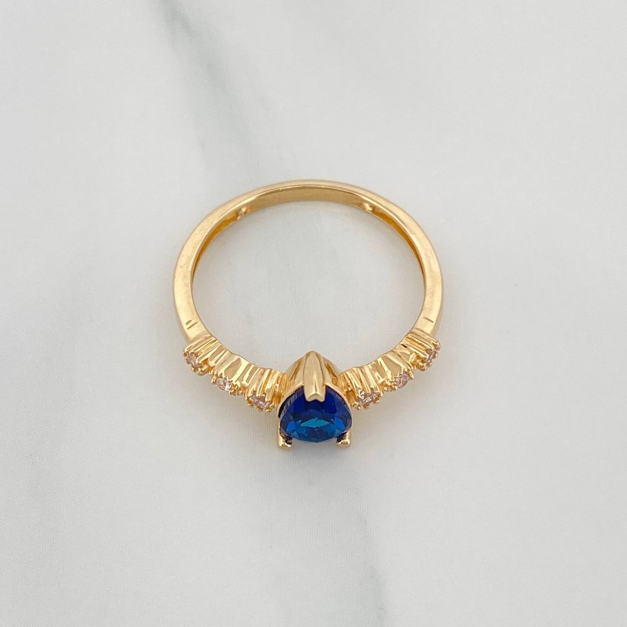 Anillo Halo Gota 2 g / T6 Oro Amarillo 18K