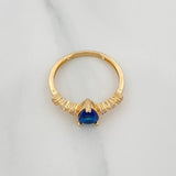 Anillo Halo Gota 2 g / T6 Oro Amarillo 18K