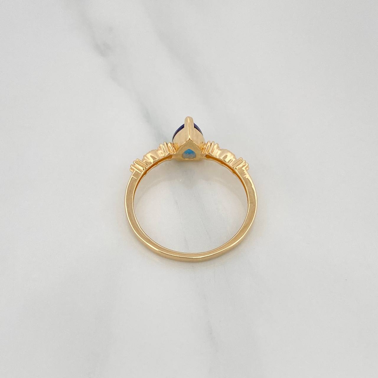 Anillo Halo Gota 2 g / T6 Oro Amarillo 18K