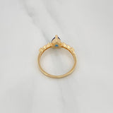 Anillo Halo Gota 2 g / T6 Oro Amarillo 18K