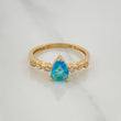 Anillo Halo Gota 2 g / T6 Oro Amarillo 18K
