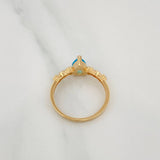 Anillo Halo Gota 2 g / T6 Oro Amarillo 18K