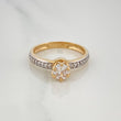 Solitaire Ring Churumbela 2.75 g / T6 1/2 Two Yellow White Gold 18K