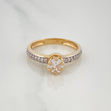 Solitaire Ring Churumbela 2.75 g / T6 1/2 Two Yellow White Gold 18K