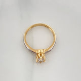Solitaire Ring Churumbela 2.75 g / T6 1/2 Two Yellow White Gold 18K