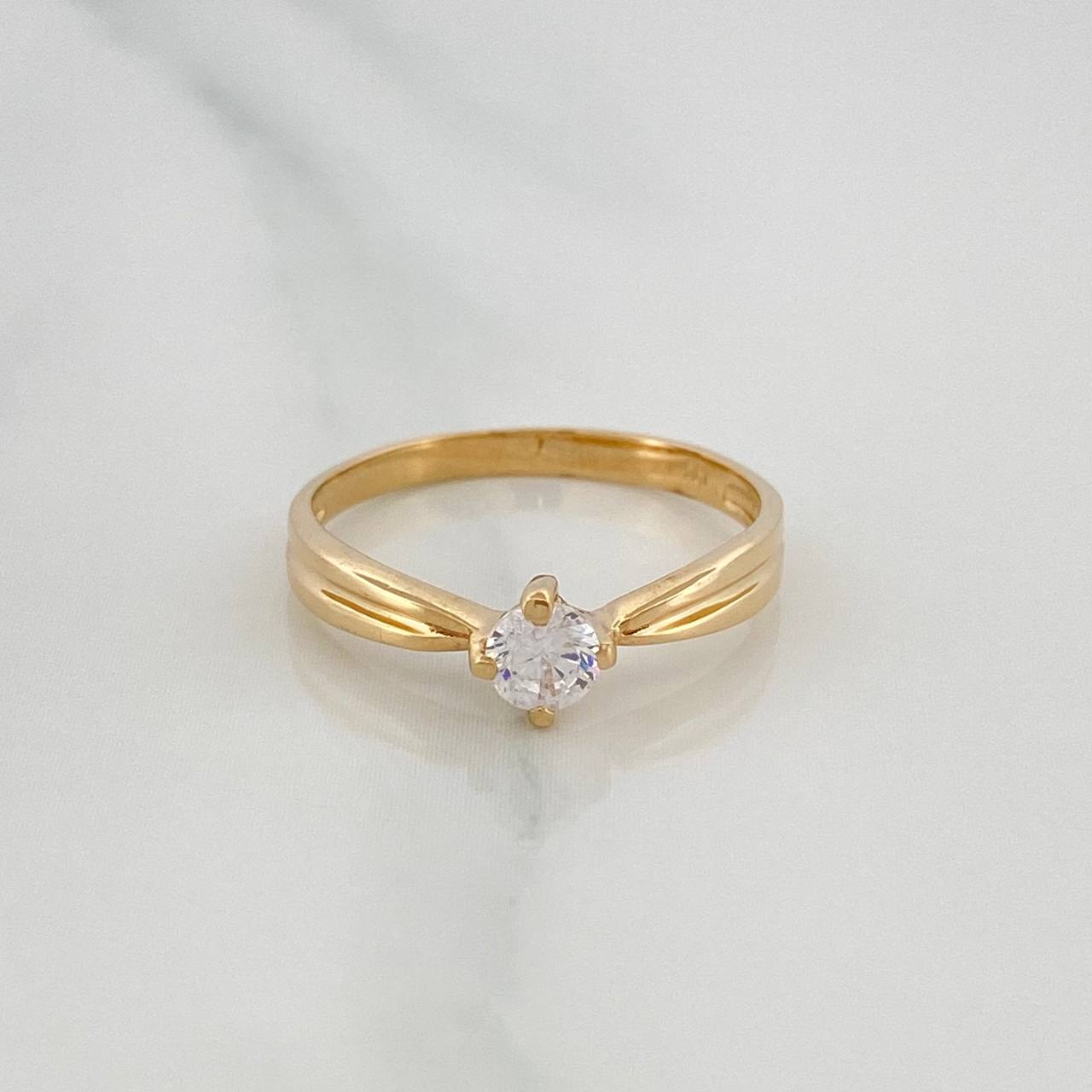 1.6 g Solitaire Ring / T5 1/4 Yellow Gold 18K