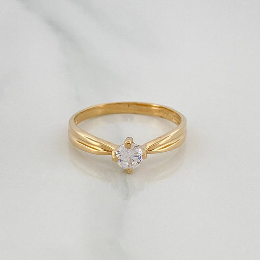 Anillo Solitario 1.6 g / T5 1/4 Oro Amarillo 18K