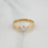 1.6 g Solitaire Ring / T5 1/4 Yellow Gold 18K